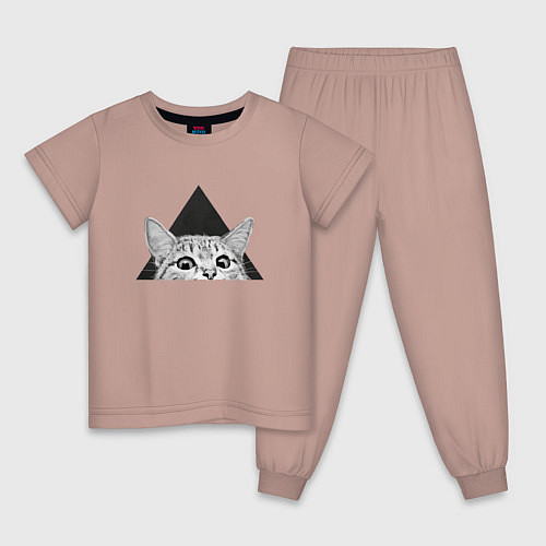 Детская пижама Космокот 0004 / Пыльно-розовый – фото 1
