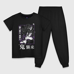 Пижама хлопковая детская Kokushibo Tsugikuni - демон, цвет: черный