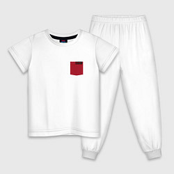 Пижама хлопковая детская FC Barcelona Salid Y Disfrutad 2022, цвет: белый