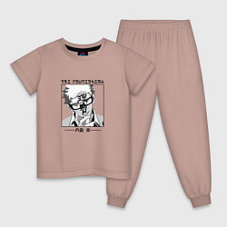 Пижама хлопковая детская Кей Цукишима, Haikyuu, цвет: пыльно-розовый