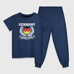 Пижама хлопковая детская Футбол Германия, цвет: тёмно-синий