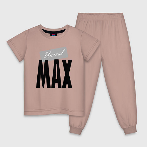 Детская пижама Нереальный Макс / Пыльно-розовый – фото 1