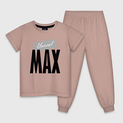 Пижама хлопковая детская Нереальный Макс, цвет: пыльно-розовый