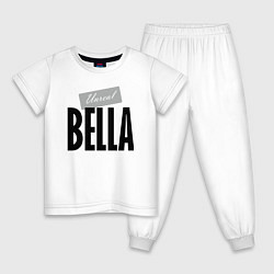 Пижама хлопковая детская Unreal Bella, цвет: белый