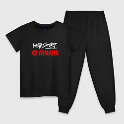 Пижама хлопковая детская YAMAHA Moto Sport, цвет: черный