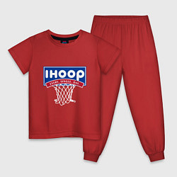 Пижама хлопковая детская I Hoop, цвет: красный