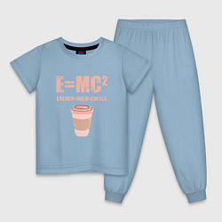 Пижама хлопковая детская EMC2 КОФЕ, цвет: мягкое небо