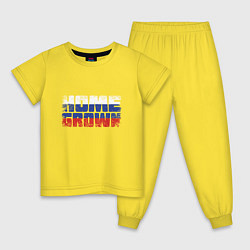 Пижама хлопковая детская Россия - Местный, цвет: желтый