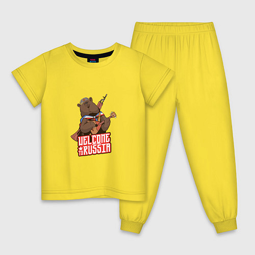 Детская пижама Россия - Добро пожаловать / Желтый – фото 1