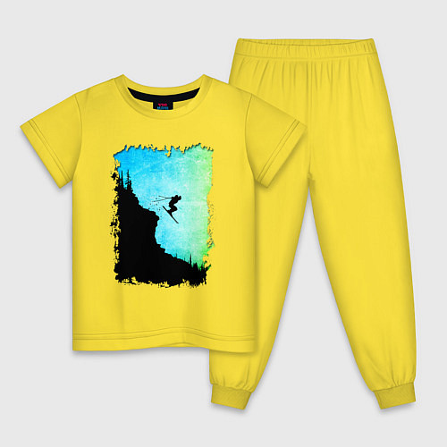Детская пижама Дроп / Желтый – фото 1