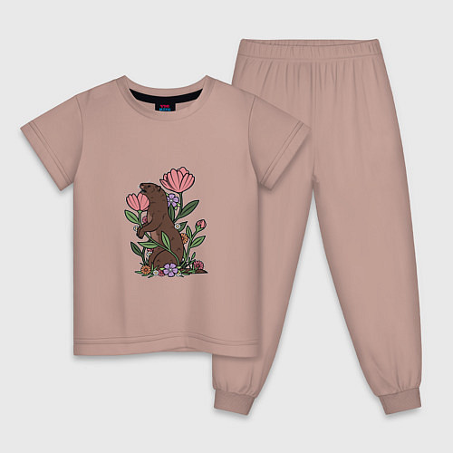 Детская пижама ХОРЕК / Пыльно-розовый – фото 1