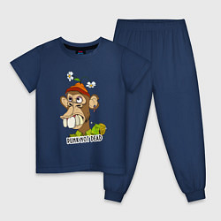 Пижама хлопковая детская Punk not dead - monkey, цвет: тёмно-синий