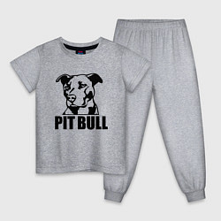 Пижама хлопковая детская Pit Bull Power, цвет: меланж