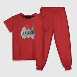 Пижама хлопковая детская Зомби патруль, цвет: красный
