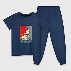 Пижама хлопковая детская Benzema, цвет: тёмно-синий