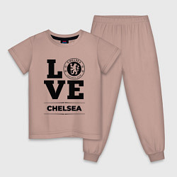 Пижама хлопковая детская Chelsea Love Классика, цвет: пыльно-розовый