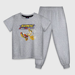 Пижама хлопковая детская Майлз Тейлз Прауэр Sonic Free Riders, цвет: меланж