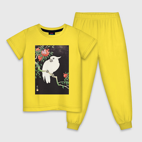 Детская пижама Cockatoo and Pomegranate / Желтый – фото 1