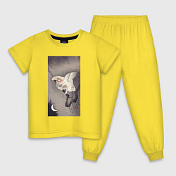 Пижама хлопковая детская Scops Owl in Moonlight, цвет: желтый