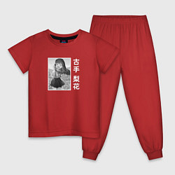 Пижама хлопковая детская Радостная Рика, цвет: красный