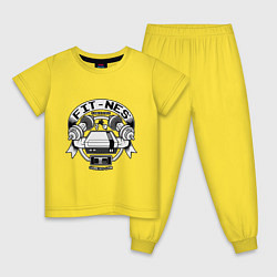 Пижама хлопковая детская FIT NES Gamers GYM, цвет: желтый
