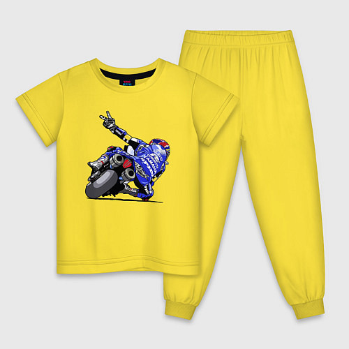 Детская пижама Yamaha racing team Racer / Желтый – фото 1