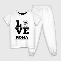 Пижама хлопковая детская Roma Love Классика, цвет: белый
