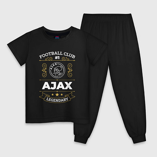 Детская пижама Ajax: Football Club Number 1 / Черный – фото 1