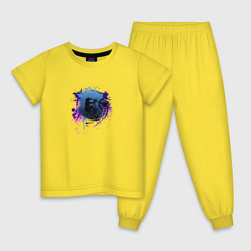 Детская пижама Splash ride / Желтый – фото 1