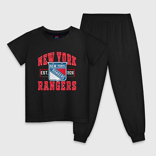 Детская пижама NY RANGERS NHL НЬЮ-ЙОРК РЕЙНДЖЕРС / Черный – фото 1