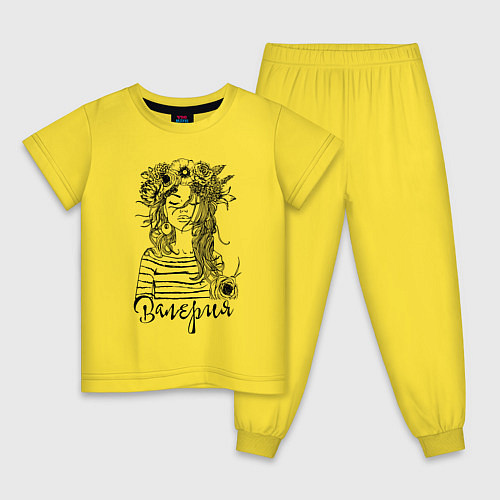 Детская пижама Прекрасная Валерия Beautiful Valeria / Желтый – фото 1