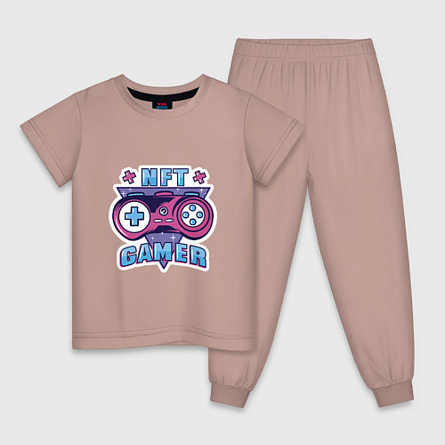 Детская пижама NFT GAMER / Пыльно-розовый – фото 1