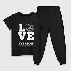 Пижама хлопковая детская Everton Love Classic, цвет: черный