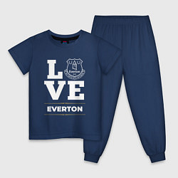 Пижама хлопковая детская Everton Love Classic, цвет: тёмно-синий
