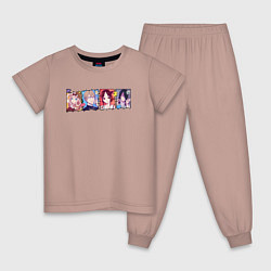 Пижама хлопковая детская Госпожа Кагуя-сама, цвет: пыльно-розовый