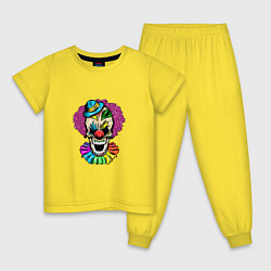 Пижама хлопковая детская Dead Clown, цвет: желтый