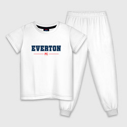 Пижама хлопковая детская Everton FC Classic, цвет: белый