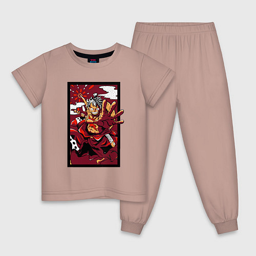Детская пижама ЛУФФИ 5 ЙОНКО ONE PIECE / Пыльно-розовый – фото 1