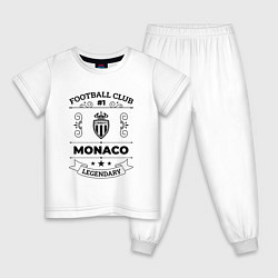 Пижама хлопковая детская Monaco: Football Club Number 1 Legendary, цвет: белый