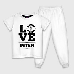 Пижама хлопковая детская Inter Love Классика, цвет: белый