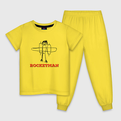 Детская пижама ROCKETMAN Человек-ракета / Желтый – фото 1