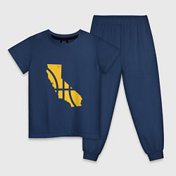 Пижама хлопковая детская AND1 Golden State, цвет: тёмно-синий