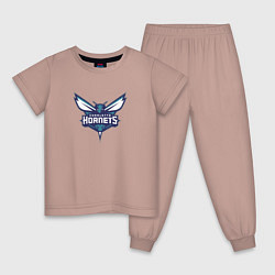 Пижама хлопковая детская Шарлотт Хорнетс NBA, цвет: пыльно-розовый