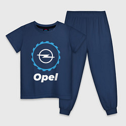 Пижама хлопковая детская Opel в стиле Top Gear, цвет: тёмно-синий