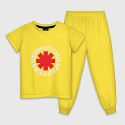 Пижама хлопковая детская Peppers - Logo, цвет: желтый