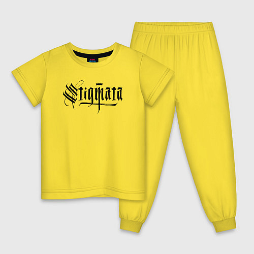 Детская пижама Stigmata логотип / Желтый – фото 1