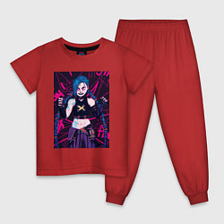 Пижама хлопковая детская JINXX ARCANE, цвет: красный