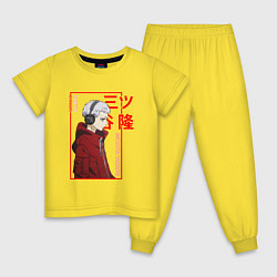 Пижама хлопковая детская ТАКАШИ МИЦУЯ ТОКИЙСКИЕ МСТИТЕЛИ, цвет: желтый