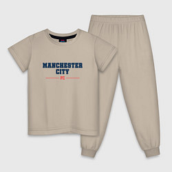 Пижама хлопковая детская Manchester City FC Classic, цвет: миндальный