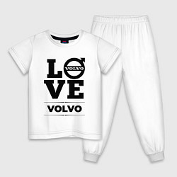Пижама хлопковая детская Volvo Love Classic, цвет: белый